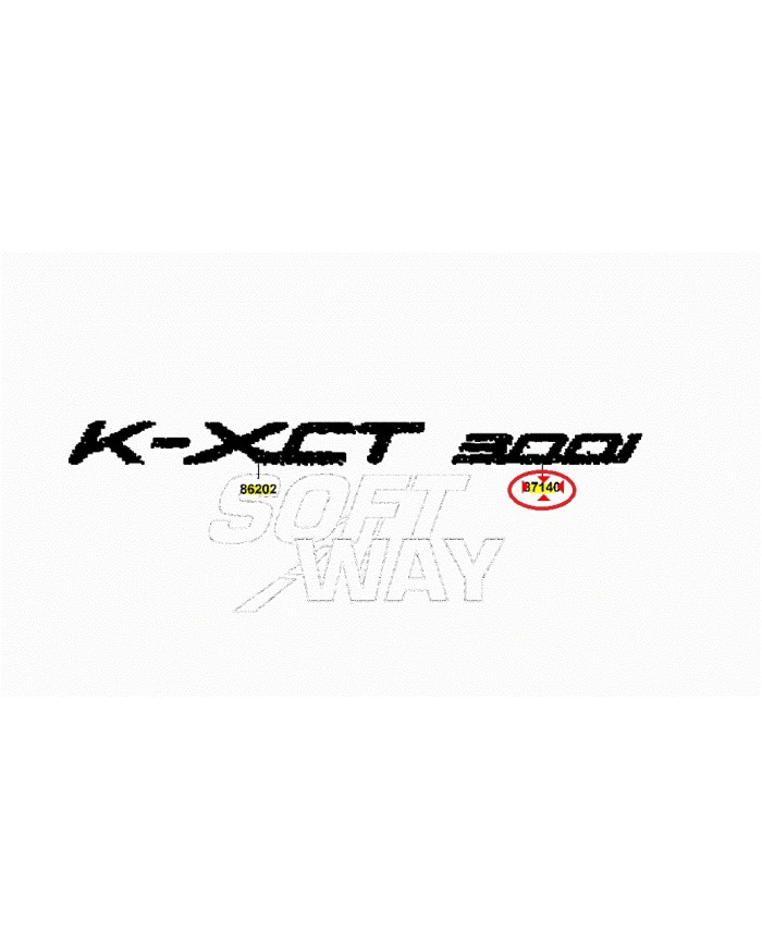 Adesivo scritta 300I carene originale Kymco K-XCT 300 2012-2014