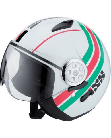 Casco Jet Moto  IXS Bandiera Italia-style bianco rosso verde codice X10026-127