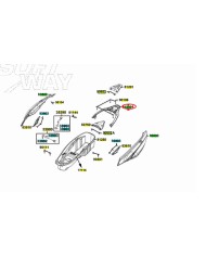 Maniglione portapacchi blu petrolio con graffio Kymco Agility 300 codice 00181451UZA