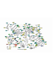 Carena musetto anteriore sinistro nero Kymco DTX 300-360 codice 00164938N1R