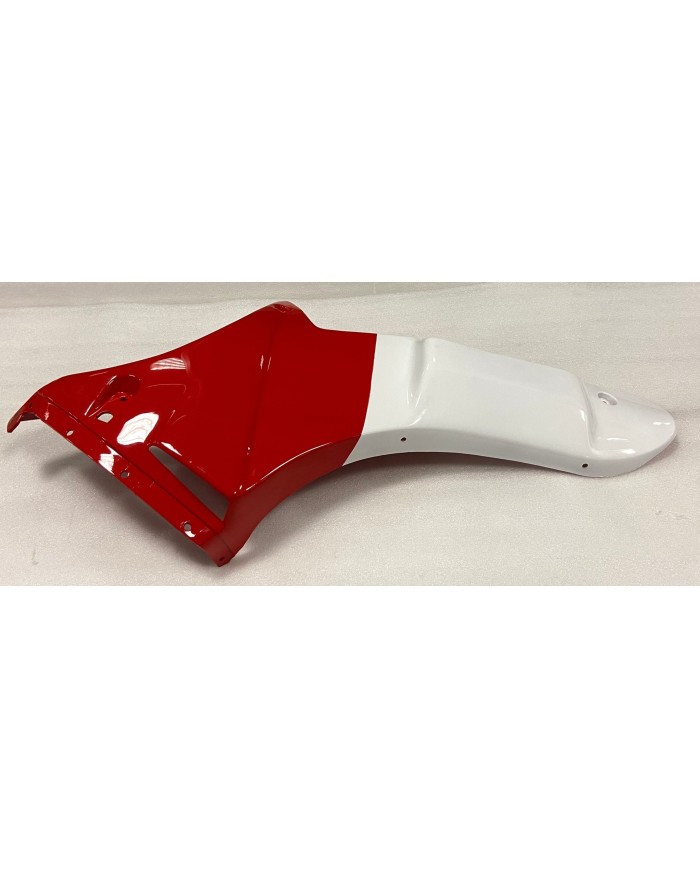 Carena laterale sinistra rosso bianco originale Aprilia Tuareg 50 1986 codice AP8130465