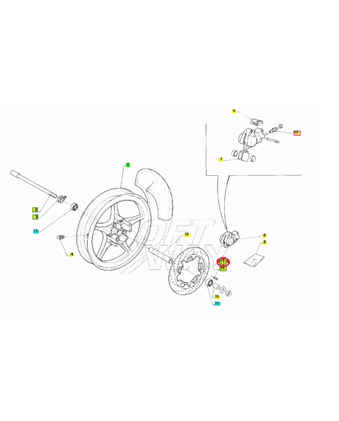 Disco freno anteriore originale Aprilia RS Europa AF1 Futura 50 codice AP8213141