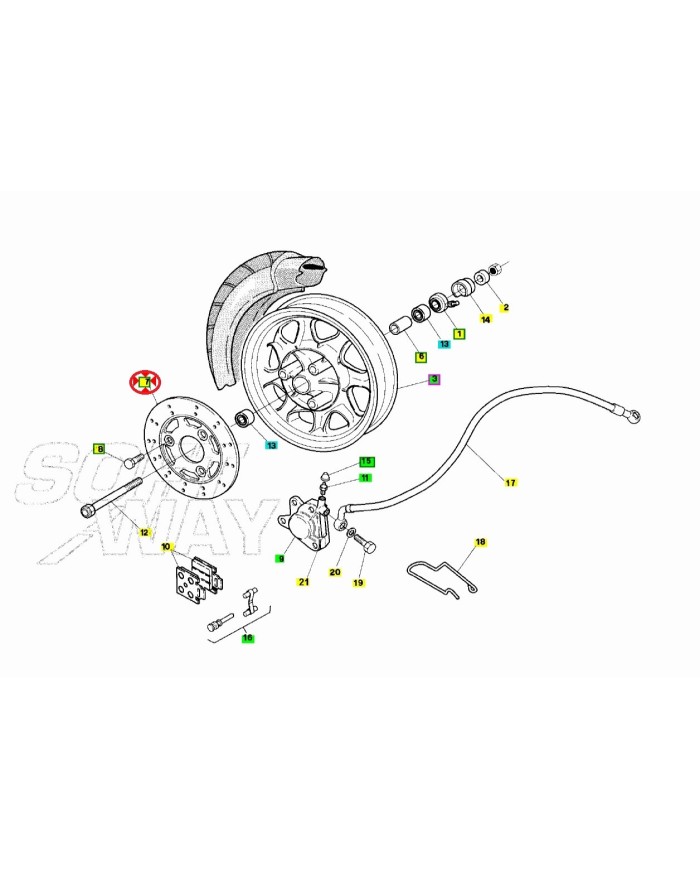 Disco freno anteriore originale Aprilia Amico 50 codice AP8213174