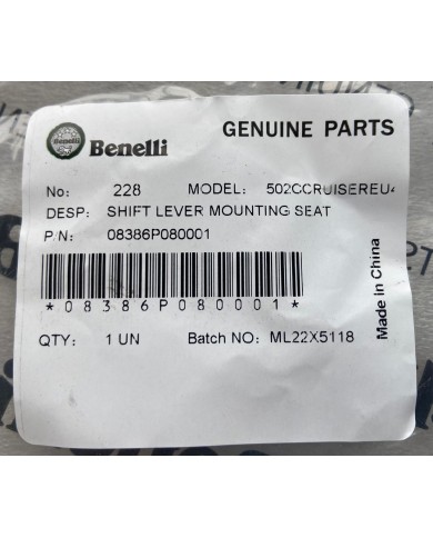Levetta comando cambio originale Benelli Leoncino 125 502C codice 08386P080001