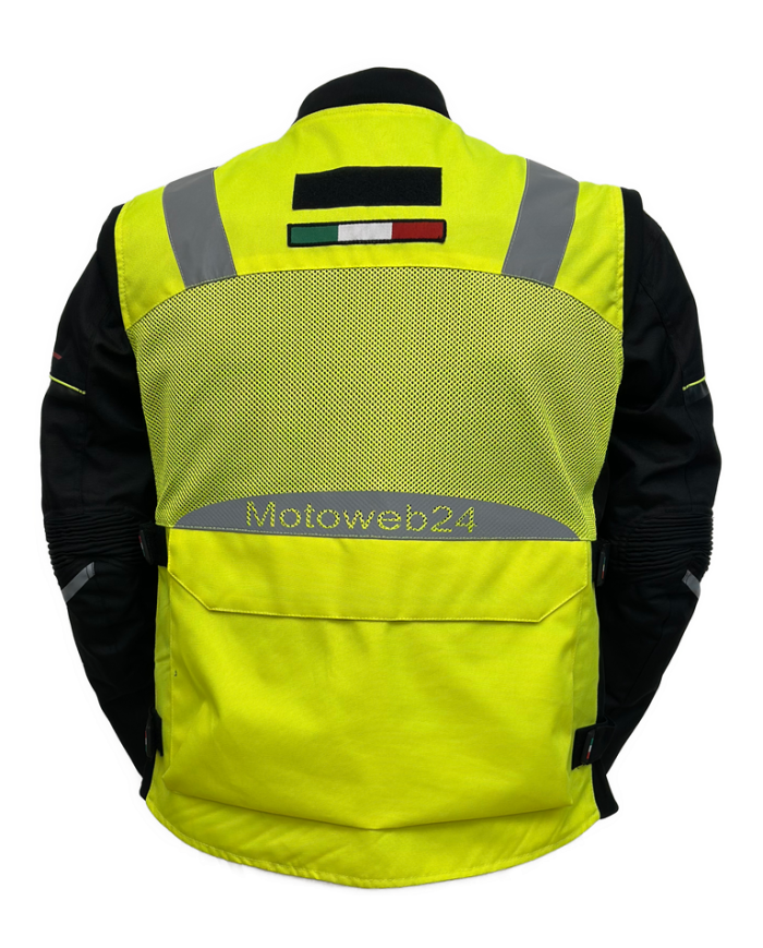 Gilet Moto Benelli ad alta visibilità giallo flou Motoweb24