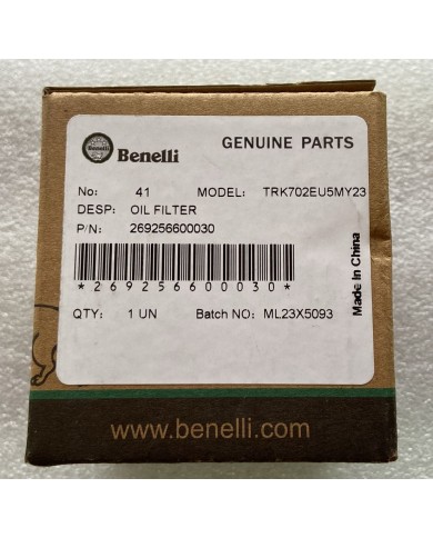 Filtro olio Benelli TRK 702 TRK 702 X  codice 269256600030