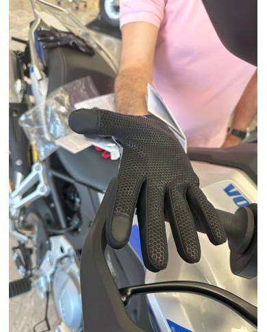 Guanti moto auto e bicicletta in tessuto traspirante colore nero Motoweb24