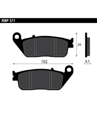 Pastiglie freno anteriore e posteriore Peugeot Satellis e Geopolis codice RBP571