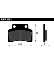 Pastiglie freno anteriore Keeway Fact Toxic Race Sirion codice RBP2192