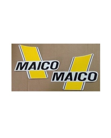 Adesivi serbatoio moto Maico colore giallo cross anni 70-80