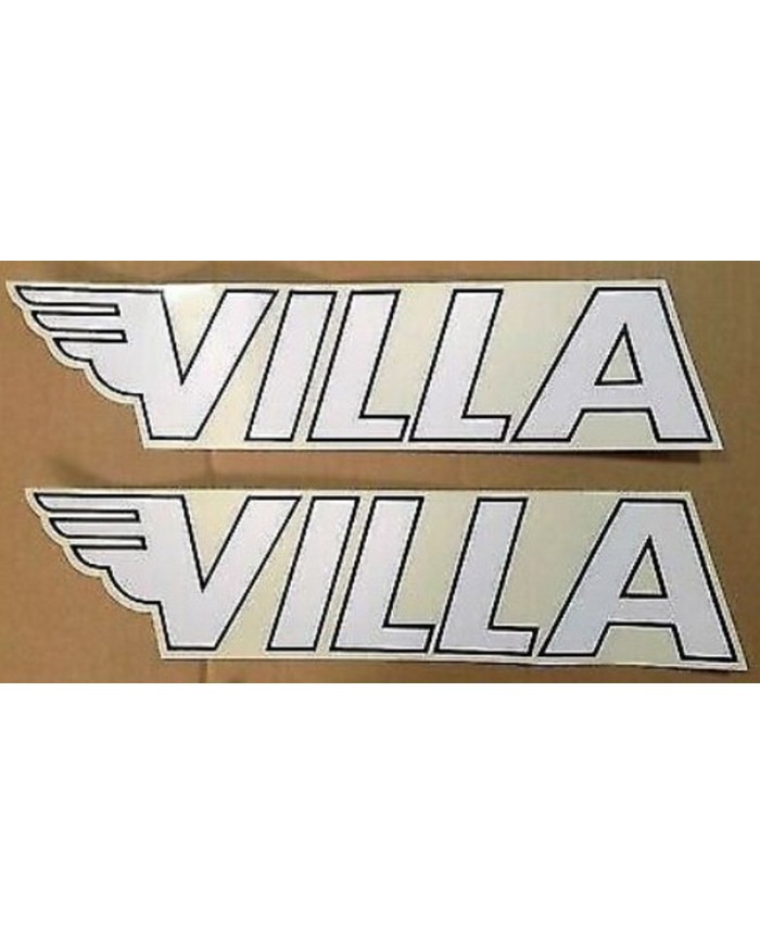 Adesivo serbatoio moto Villa cross anni 70-80 colore bianco