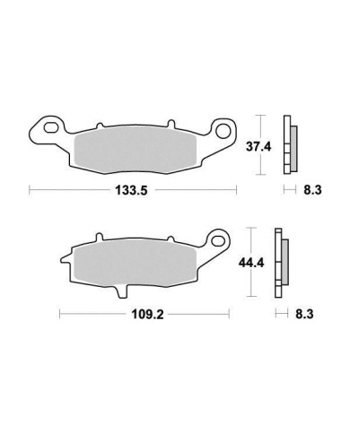 Pastiglie Freno Anteriore e Posteriore per Suzuki Intruder-V-Strom-Bandit codice-S1435