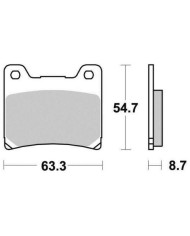 Pastiglie Freno Posteriore Originale Brembo per Yamaha FZS-Fazer-XJR-1300 codice-07YA40SP