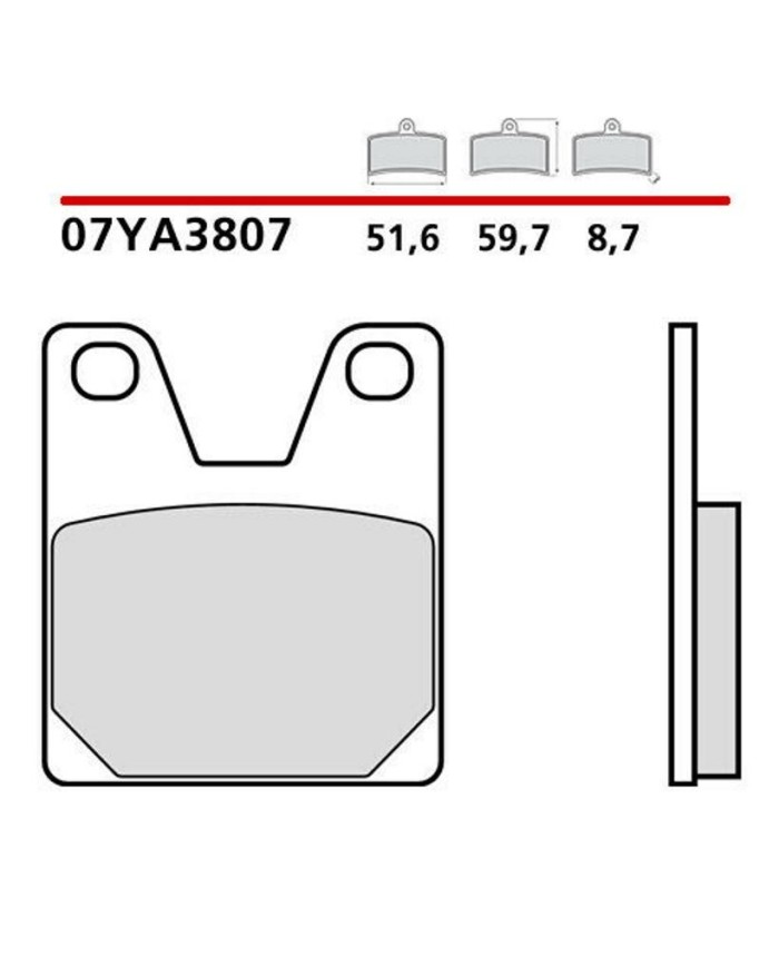 Pastiglie Freno Posteriore per Yamaha YZF-R1 R7 codice-07YA38SP