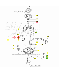 Boccola albero trasmissione Motore fuoribordo Yamaha 4-5CV codice-6E0453170900