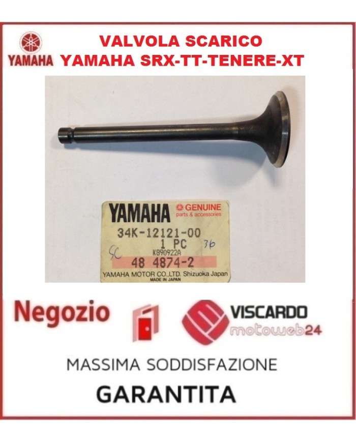 Valvola scarico punterie Yamaha SRX-TT-XT-Tenere codice 34K121210000