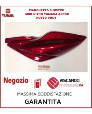 Carena fianchetto posteriore sinistro Yamaha Aerox Mbk Nitro 50 rosso VRC4